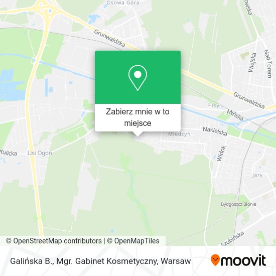 Mapa Galińska B., Mgr. Gabinet Kosmetyczny