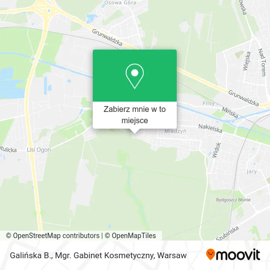 Mapa Galińska B., Mgr. Gabinet Kosmetyczny