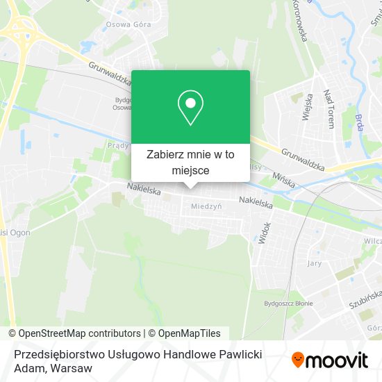 Mapa Przedsiębiorstwo Usługowo Handlowe Pawlicki Adam