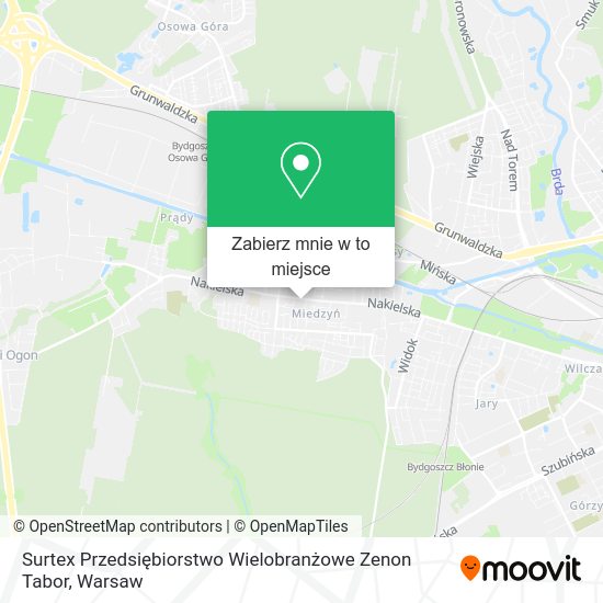 Mapa Surtex Przedsiębiorstwo Wielobranżowe Zenon Tabor