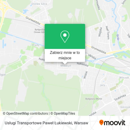 Mapa Usługi Transportowe Paweł Łukiewski