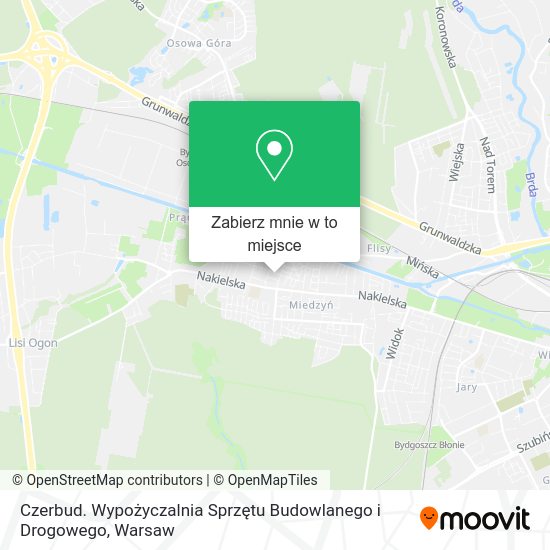 Mapa Czerbud. Wypożyczalnia Sprzętu Budowlanego i Drogowego