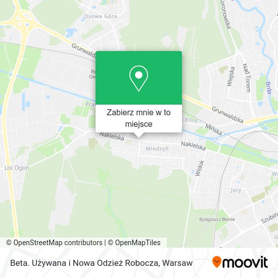 Mapa Beta. Używana i Nowa Odzież Robocza