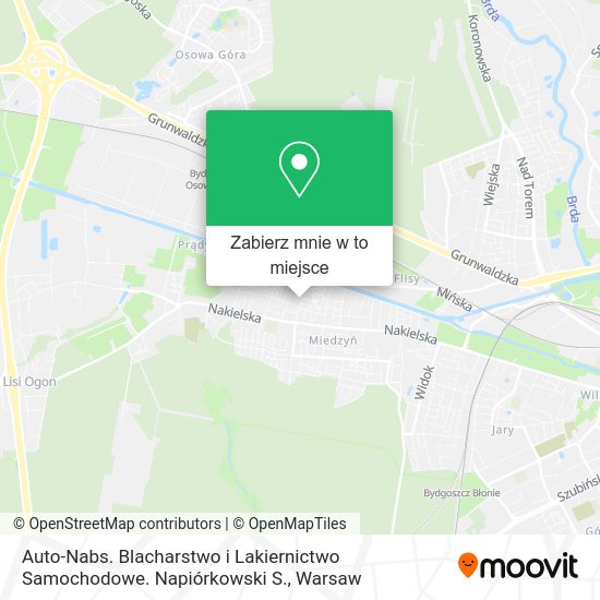 Mapa Auto-Nabs. Blacharstwo i Lakiernictwo Samochodowe. Napiórkowski S.