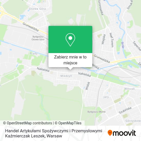 Mapa Handel Artykułami Spożywczymi i Przemysłowymi Kaźmierczak Leszek