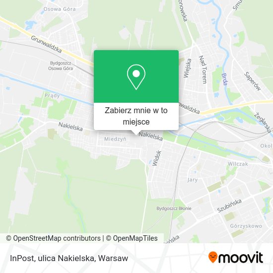 Mapa InPost, ulica Nakielska