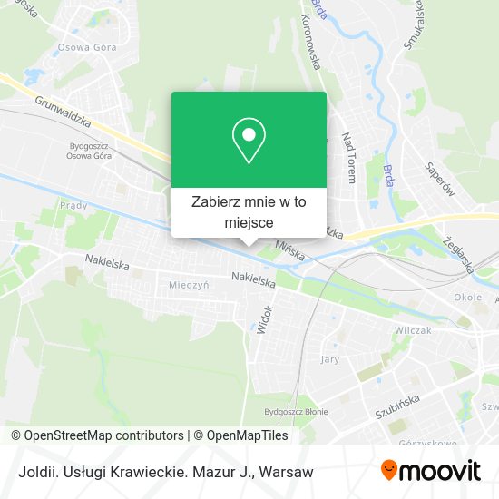 Mapa Joldii. Usługi Krawieckie. Mazur J.