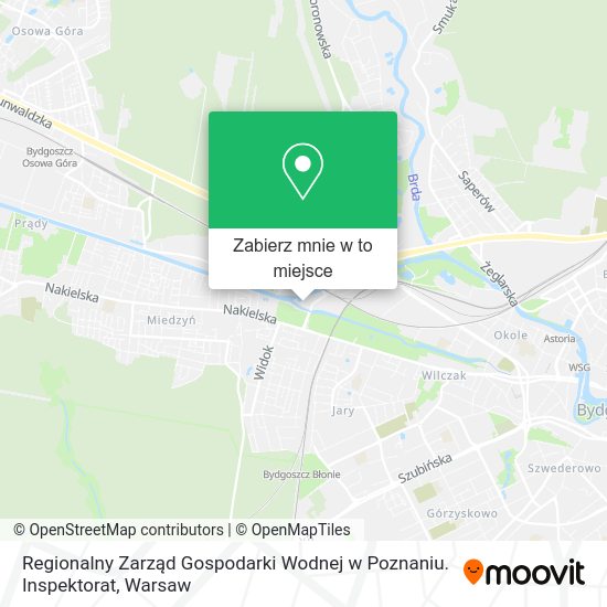 Mapa Regionalny Zarząd Gospodarki Wodnej w Poznaniu. Inspektorat