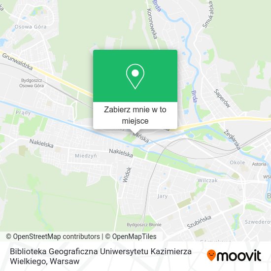 Mapa Biblioteka Geograficzna Uniwersytetu Kazimierza Wielkiego