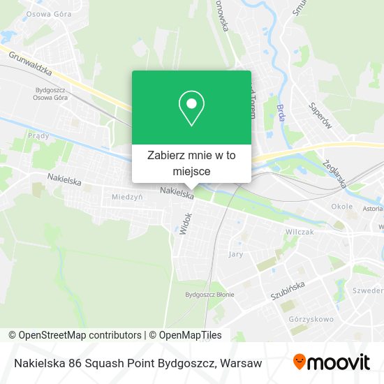 Mapa Nakielska 86 Squash Point Bydgoszcz