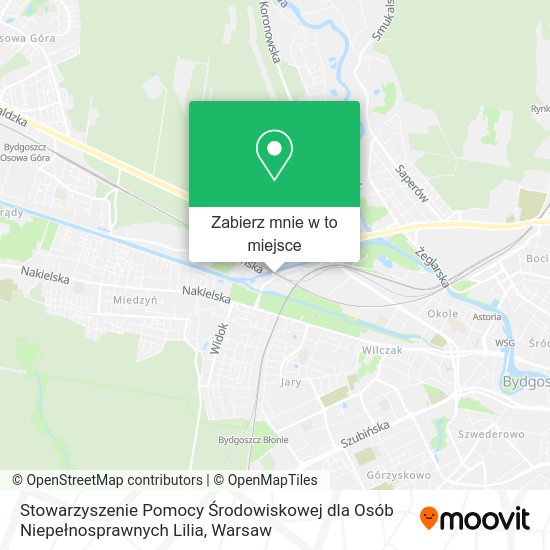 Mapa Stowarzyszenie Pomocy Środowiskowej dla Osób Niepełnosprawnych Lilia