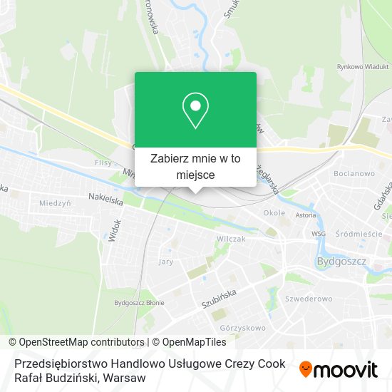 Mapa Przedsiębiorstwo Handlowo Usługowe Crezy Cook Rafał Budziński