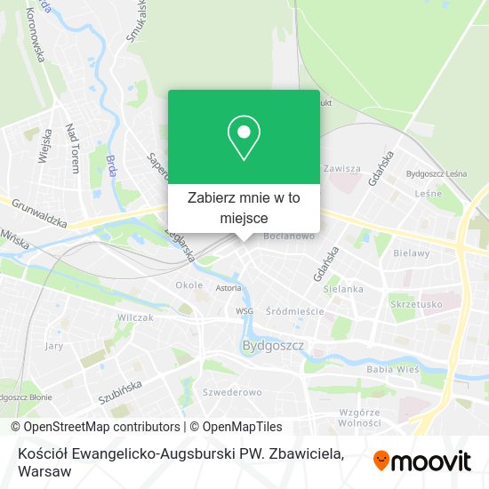 Mapa Kościół Ewangelicko-Augsburski PW. Zbawiciela