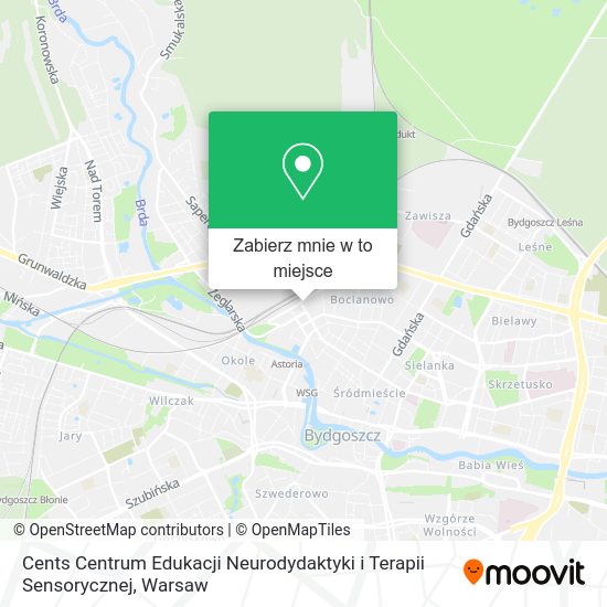 Mapa Cents Centrum Edukacji Neurodydaktyki i Terapii Sensorycznej