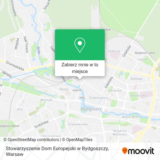 Mapa Stowarzyszenie Dom Europejski w Bydgoszczy