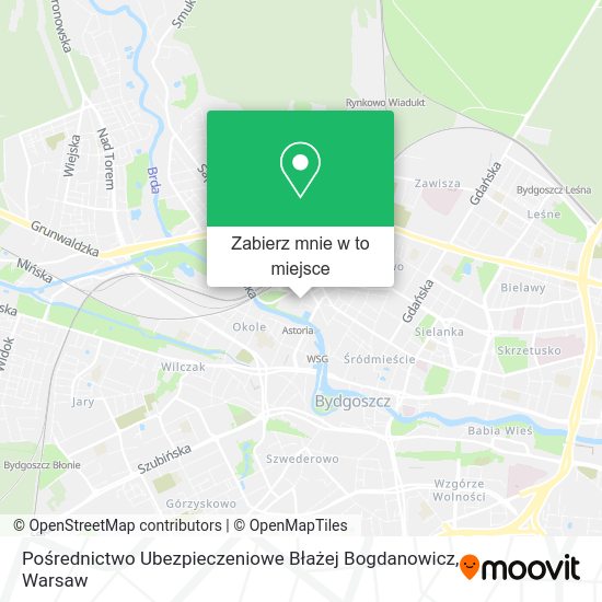 Mapa Pośrednictwo Ubezpieczeniowe Błażej Bogdanowicz