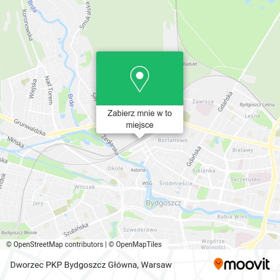 Mapa Dworzec PKP Bydgoszcz Główna