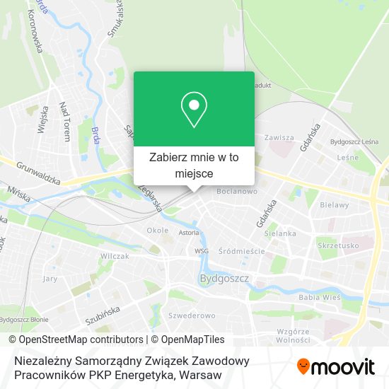 Mapa Niezależny Samorządny Związek Zawodowy Pracowników PKP Energetyka