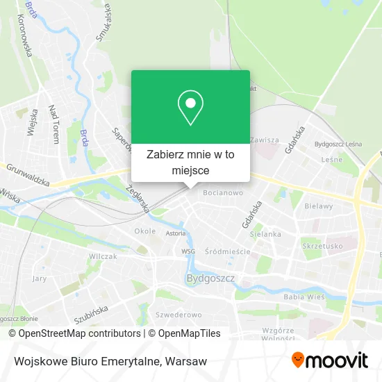 Mapa Wojskowe Biuro Emerytalne