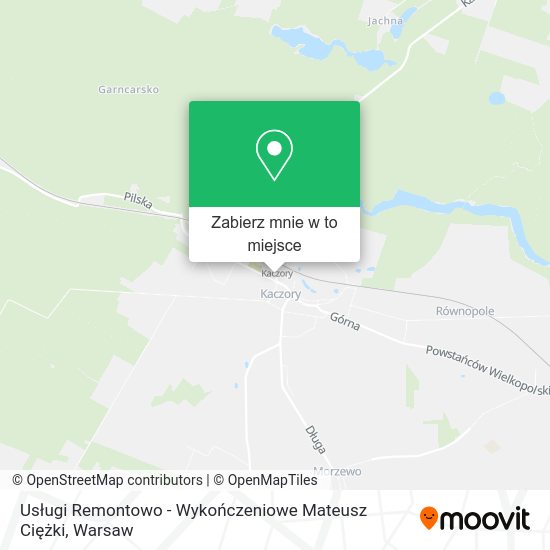 Mapa Usługi Remontowo - Wykończeniowe Mateusz Ciężki