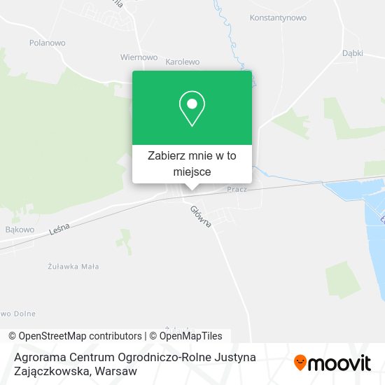 Mapa Agrorama Centrum Ogrodniczo-Rolne Justyna Zajączkowska