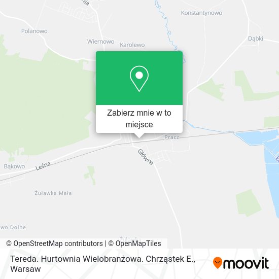 Mapa Tereda. Hurtownia Wielobranżowa. Chrząstek E.