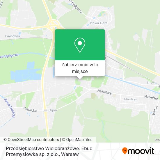 Mapa Przedsiębiorstwo Wielobranżowe. Ebud Przemysłówka sp. z o.o.