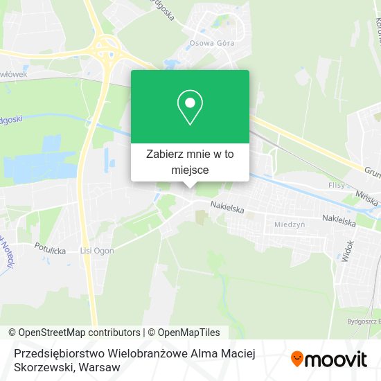 Mapa Przedsiębiorstwo Wielobranżowe Alma Maciej Skorzewski