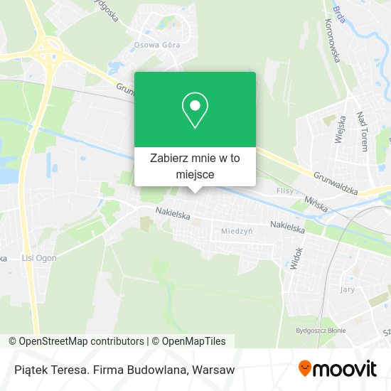 Mapa Piątek Teresa. Firma Budowlana