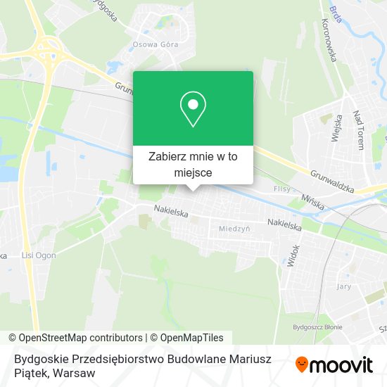 Mapa Bydgoskie Przedsiębiorstwo Budowlane Mariusz Piątek