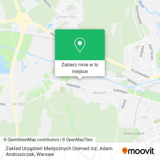 Mapa Zakład Urządzeń Medycznych Unimed inż. Adam Andruszczak