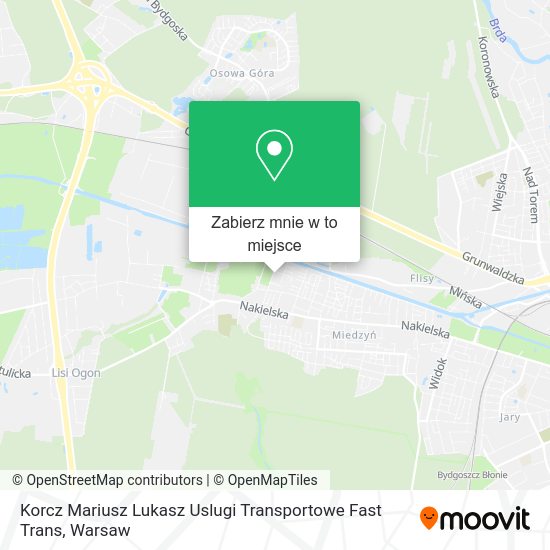 Mapa Korcz Mariusz Lukasz Uslugi Transportowe Fast Trans