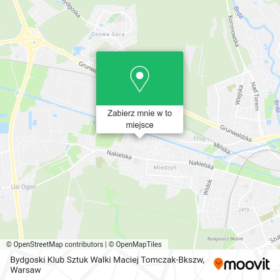 Mapa Bydgoski Klub Sztuk Walki Maciej Tomczak-Bkszw