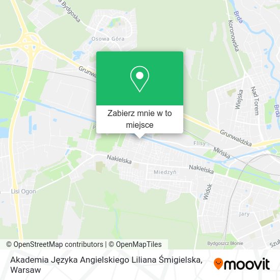 Mapa Akademia Języka Angielskiego Liliana Śmigielska