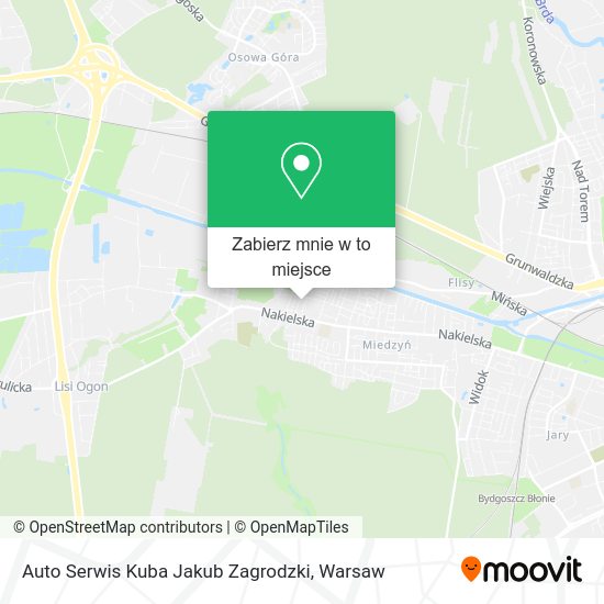 Mapa Auto Serwis Kuba Jakub Zagrodzki