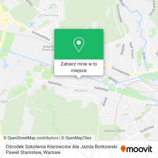 Mapa Ośrodek Szkolenia Kierowców Ale Jazda Borkowski Paweł Stanisław