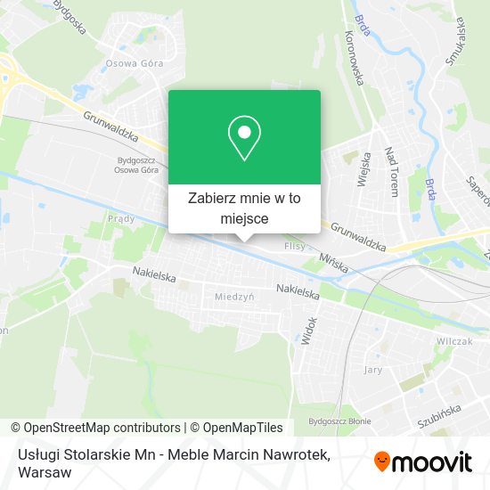 Mapa Usługi Stolarskie Mn - Meble Marcin Nawrotek