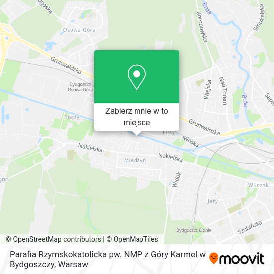 Mapa Parafia Rzymskokatolicka pw. NMP z Góry Karmel w Bydgoszczy