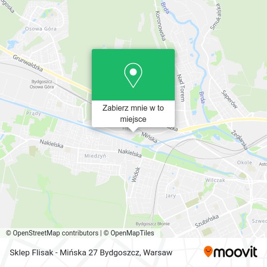 Mapa Sklep Flisak - Mińska 27 Bydgoszcz