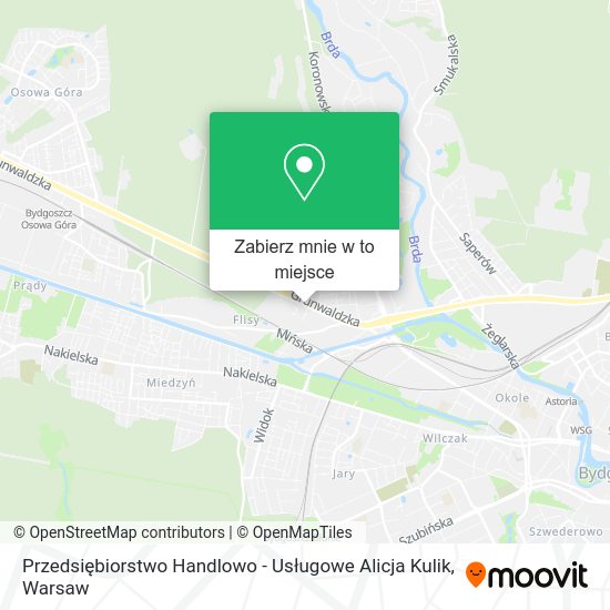 Mapa Przedsiębiorstwo Handlowo - Usługowe Alicja Kulik