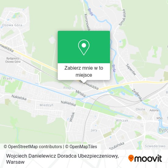 Mapa Wojciech Danielewicz Doradca Ubezpieczeniowy