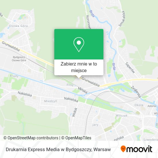 Mapa Drukarnia Express Media w Bydgoszczy