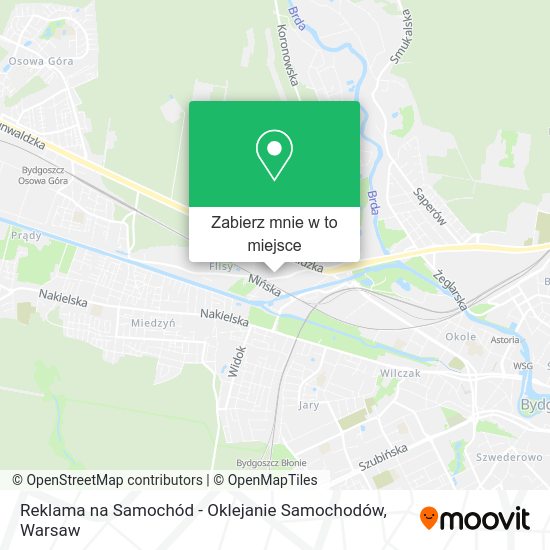 Mapa Reklama na Samochód - Oklejanie Samochodów