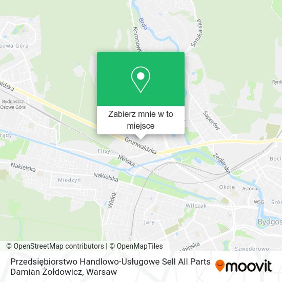 Mapa Przedsiębiorstwo Handlowo-Usługowe Sell All Parts Damian Żołdowicz