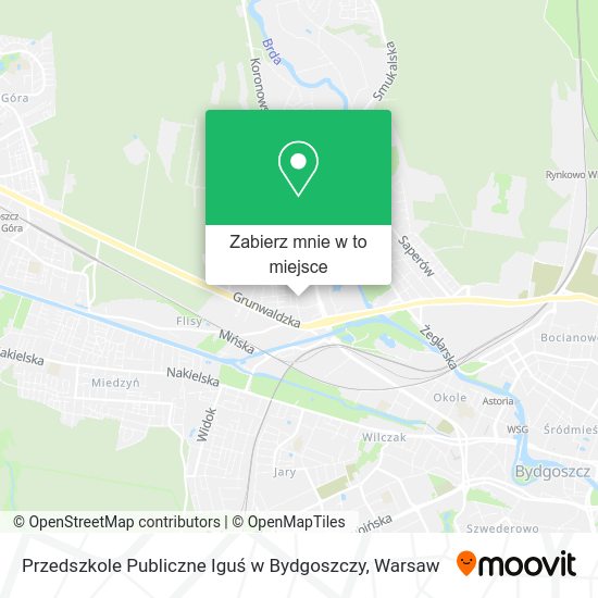 Mapa Przedszkole Publiczne Iguś w Bydgoszczy