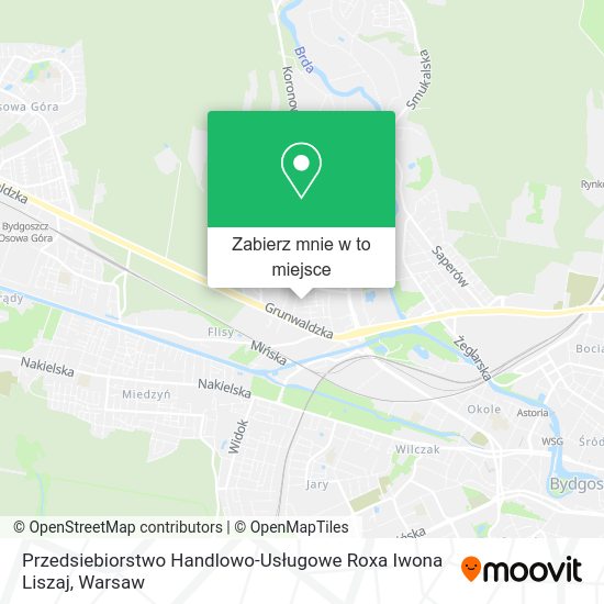 Mapa Przedsiebiorstwo Handlowo-Usługowe Roxa Iwona Liszaj