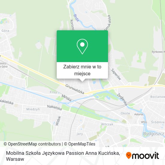 Mapa Mobilna Szkoła Językowa Passion Anna Kucińska