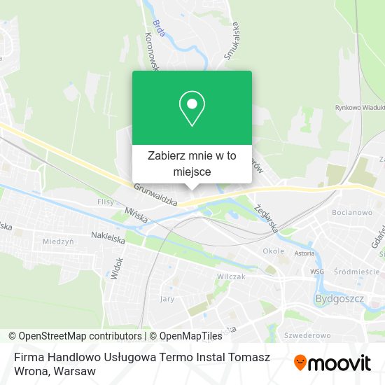 Mapa Firma Handlowo Usługowa Termo Instal Tomasz Wrona