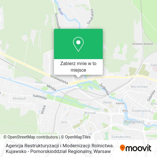 Mapa Agencja Restrukturyzacji i Modernizacji Rolnictwa. Kujawsko - Pomorskioddział Regionalny