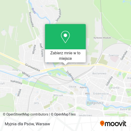 Mapa Myjnia dla Psów